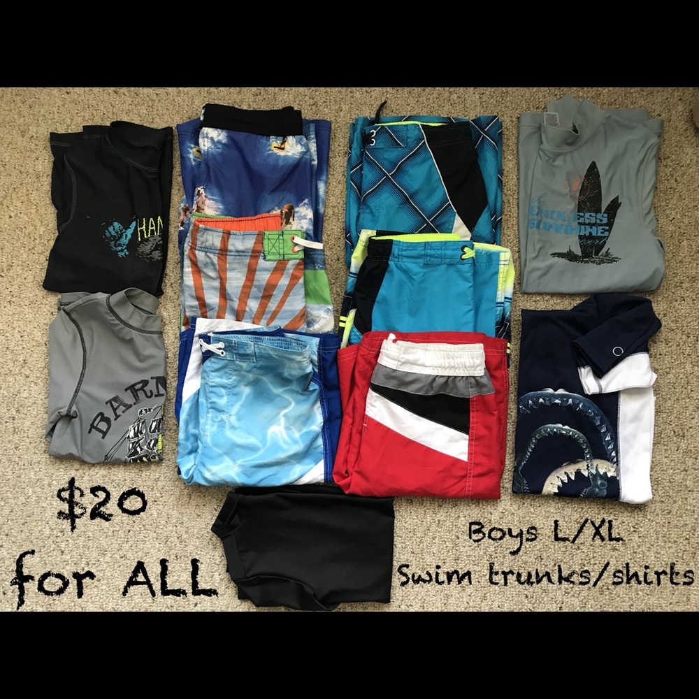 Boys Swim trunks/shirts